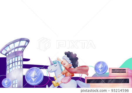 Metaverse character frame watercolor png Metaverse character frame watercolor png 93214596