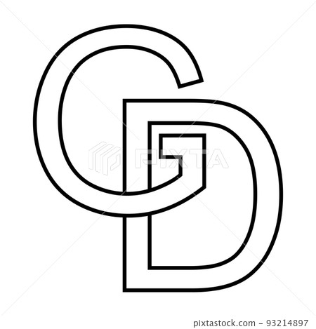 Logo sign gd dg icon, nft interlaced letters g d Logo sign gd dg icon, nft interlaced letters g d 93214897