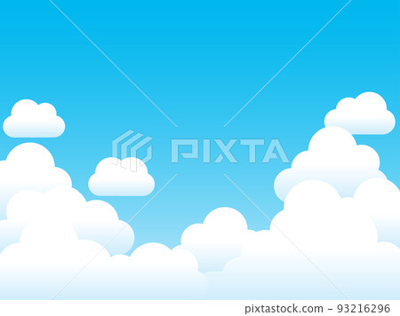 雲藍色天空顏色漸變背景插圖 雲藍色天空顏色漸變背景插圖 93216296