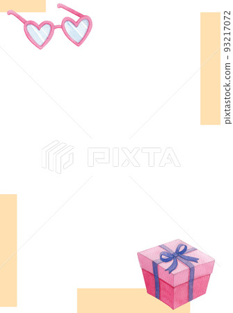 Animal big love hug frame watercolor png 93217072