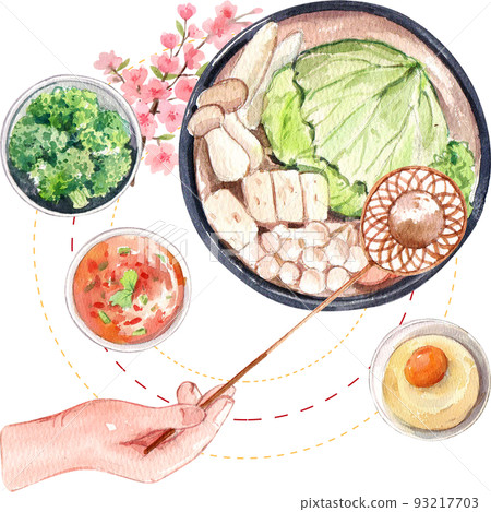 Chinese hot pot watercolor png Chinese hot pot watercolor png 93217703
