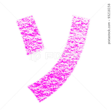 Katakana "So" drawn with crayon pink background white path with other colors / list available Katakana "So" drawn with crayon pink background white path with other colors / list available 93218158