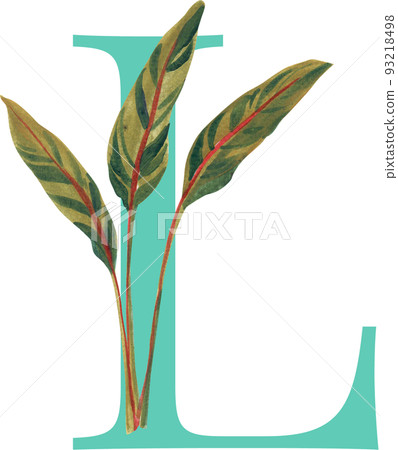 Tropical wildlife alphabet A-Z watercolor png 93218498