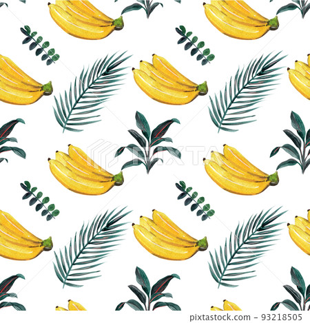Tropical wildlife pattern seamless watercolor 93218505