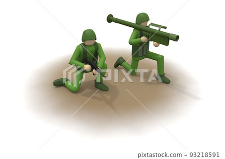 2 soldiers. fight the enemy. Soldiers fighting on the battlefield. attack with a weapon. the scene of war. 93218591