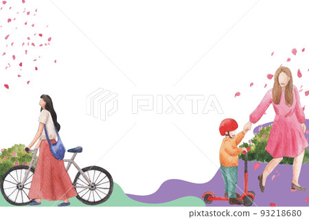 Paradise park love frame watercolor Paradise park love frame watercolor 93218680