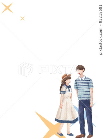 Paradise park love frame watercolor Paradise park love frame watercolor 93218681