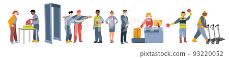 Airport staff, pilot, stewardess, security workers Airport staff, pilot, stewardess, security workers 93220052