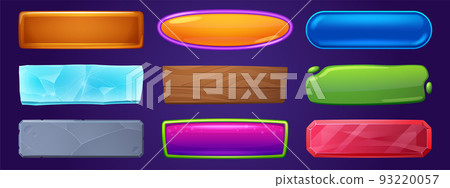 Web and game menu buttons with different textures Web and game menu buttons with different textures 93220057
