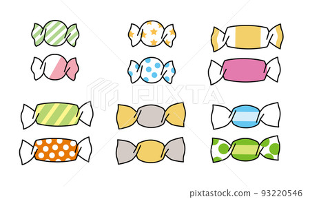 各種糖果的插圖素材。 93220546