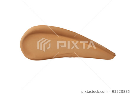 Liquid foundation smear isolated on white background. Beige liquid foundation for your design. 93220885