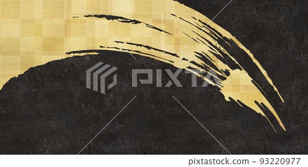 Japanese-style background, dynamism of the brush 93220977