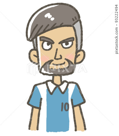 穿著制服插圖足球的球員 穿著制服插圖足球的球員 93222494
