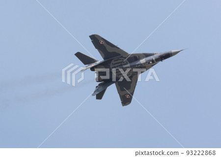 Rear view of Polish Air Force MiG-29 demonstration team Rear view of Polish Air Force MiG-29 demonstration team 93222868
