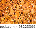sale of mushrooms on farm market 93223399