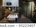 milling machine and part blank in modern factory 93223407