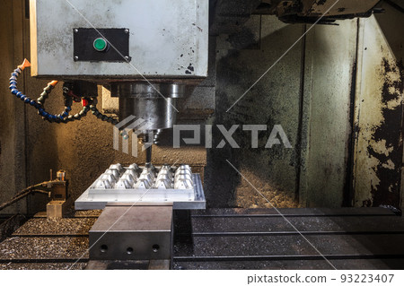 milling machine and part blank in modern factory milling machine and part blank in modern factory 93223407