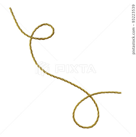 Twisted golden metallic rope 93223539