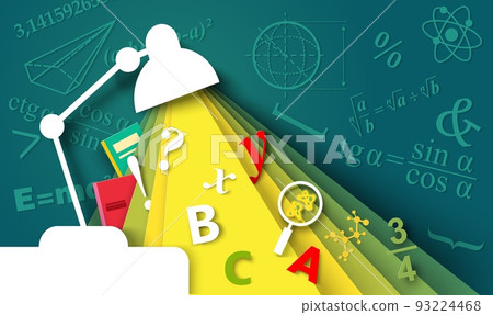 Back to school paper cut art vector design Back to school paper cut art vector design 93224468