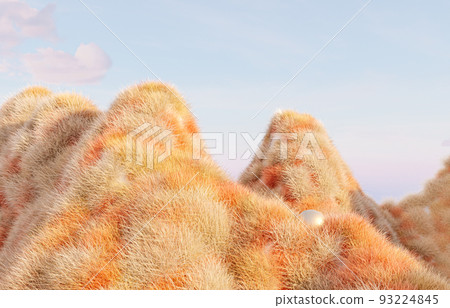 Abstract Autumn mountain landscape scene background. 3d rendering. Abstract Autumn mountain landscape scene background. 3d rendering. 93224845
