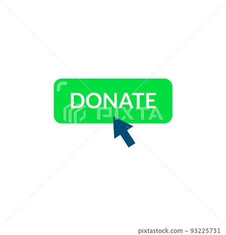 Donate green button icon. Vector donate now online fundraising sponsor charity button Donate green button icon. Vector donate now online fundraising sponsor charity button 93225731