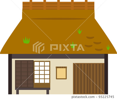 A private house with a thatched roof like a Japanese fairy tale A private house with a thatched roof like a Japanese fairy tale 93225745