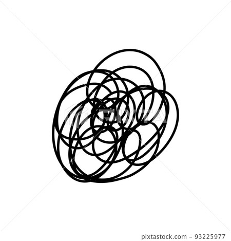 Complex line. Complicated way. Messy ball concept. Loading idea vector process. 93225977