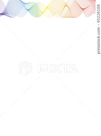 A line drawing a rainbow-colored waveform on a white background - DX/diversity/lgbtq+ image material 93226109