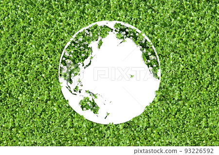 Green earth with image of environmental protection, paper art 93226592