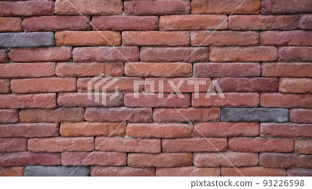 Texture of old red brick wall. Background of empty brick wall basement Texture of old red brick wall. Background of empty brick wall basement 93226598