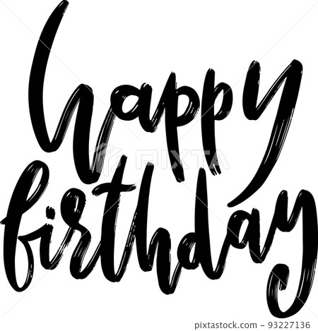 Happy birthday modern brush lettering template Happy birthday modern brush lettering template 93227136