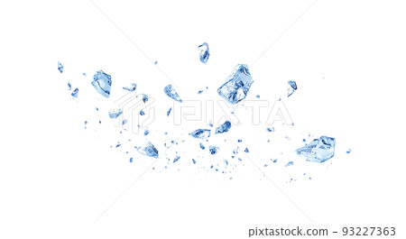 ice illustration realistic broken pieces 93227363