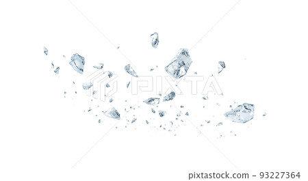 ice illustration realistic broken pieces 93227364