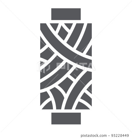 Sewing thread glyph icon, bobbin and sew, spool sign, vector graphics, a solid pattern on a white background, eps 10. Sewing thread glyph icon, bobbin and sew, spool sign, vector graphics, a solid pattern on a white background, eps 10. 93228449