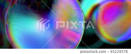 Abstract glass shape with rainbow reflections and refractions Abstract glass shape with rainbow reflections and refractions 93228576