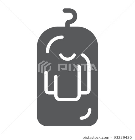 Clothes cover glyph icon, apparel and suit, storage for clothing sign, vector graphics, a solid pattern on a white background, eps 10. Clothes cover glyph icon, apparel and suit, storage for clothing sign, vector graphics, a solid pattern on a white background, eps 10. 93229420