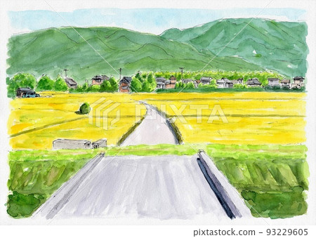 Farm village fall Farm village fall 93229605