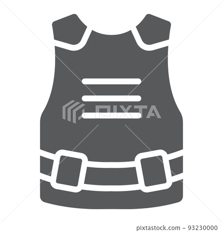 Body armor glyph icon, army and military, bulletproof vest sign, vector graphics, a solid pattern on a white background, eps 10. Body armor glyph icon, army and military, bulletproof vest sign, vector graphics, a solid pattern on a white background, eps 10. 93230000