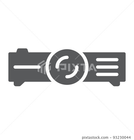 Projector glyph icon, technology and equipment, projection sign, vector graphics, a solid pattern on a white background, eps 10. Projector glyph icon, technology and equipment, projection sign, vector graphics, a solid pattern on a white background, eps 10. 93230044