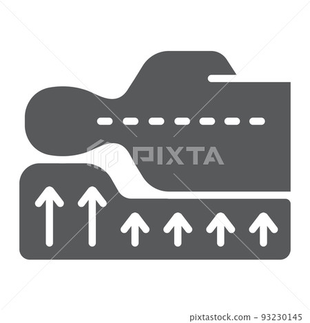 Correct sleep glyph icon, orthopedic and medical, posture support sign, vector graphics, a solid pattern on a white background, eps 10. 93230145