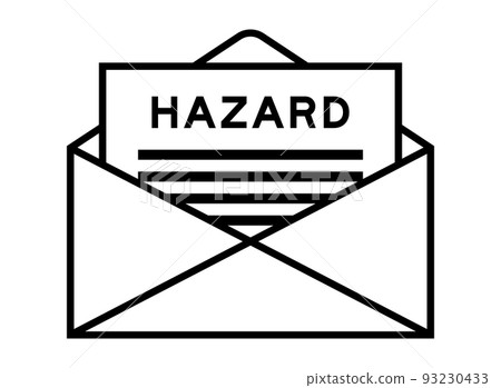 Envelope and letter sign with word hazard as the headline Envelope and letter sign with word hazard as the headline 93230433