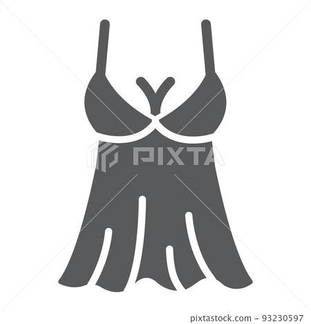 Sexy Lingerie glyph icon, valentine and holiday, babydoll sign, vector graphics, a solid pattern on a white background, eps 10 Sexy Lingerie glyph icon, valentine and holiday, babydoll sign, vector graphics, a solid pattern on a white background, eps 10 93230597