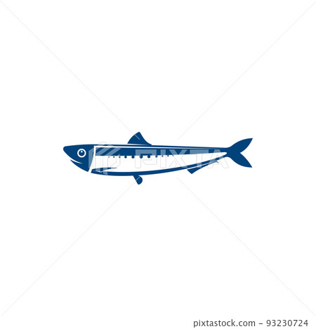 Herring isolated blue fish marine animal. Vector coldblooded sardine marine animal, saltwater aquatic fish Herring isolated blue fish marine animal. Vector coldblooded sardine marine animal, saltwater aquatic fish 93230724