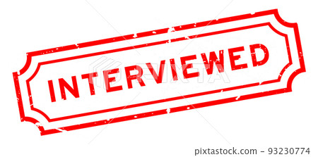 Grunge red interviewed word rubber seal stamp on white background Grunge red interviewed word rubber seal stamp on white background 93230774