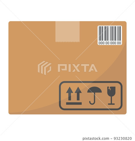 Carton box flat icon, logistic and delivery, cardboard box sign vector graphics, a colorful solid pattern on a white background, eps 10. Carton box flat icon, logistic and delivery, cardboard box sign vector graphics, a colorful solid pattern on a white background, eps 10. 93230820