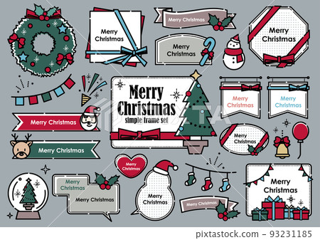 Simple and cute christmas frame set 93231185
