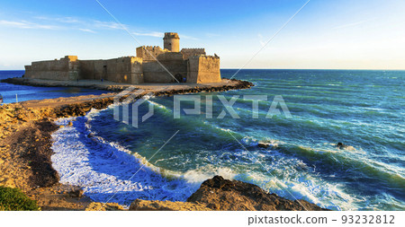 Beautiful medieval castles of Italy - La Castella in the sea. Isola di Capo Rizzuto in Calabria region 93232812