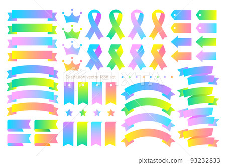 Colorful gradient decorative icon set Colorful gradient decorative icon set 93232833