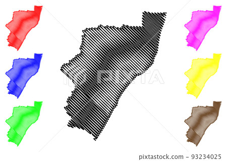 KwaZulu-Natal Province map vector KwaZulu-Natal Province map vector 93234025