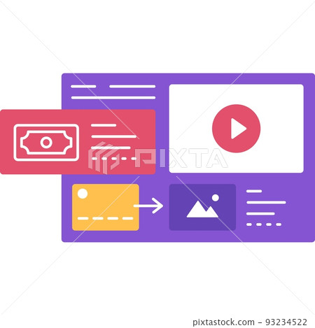 Website monetization icon earn money online vector 93234522